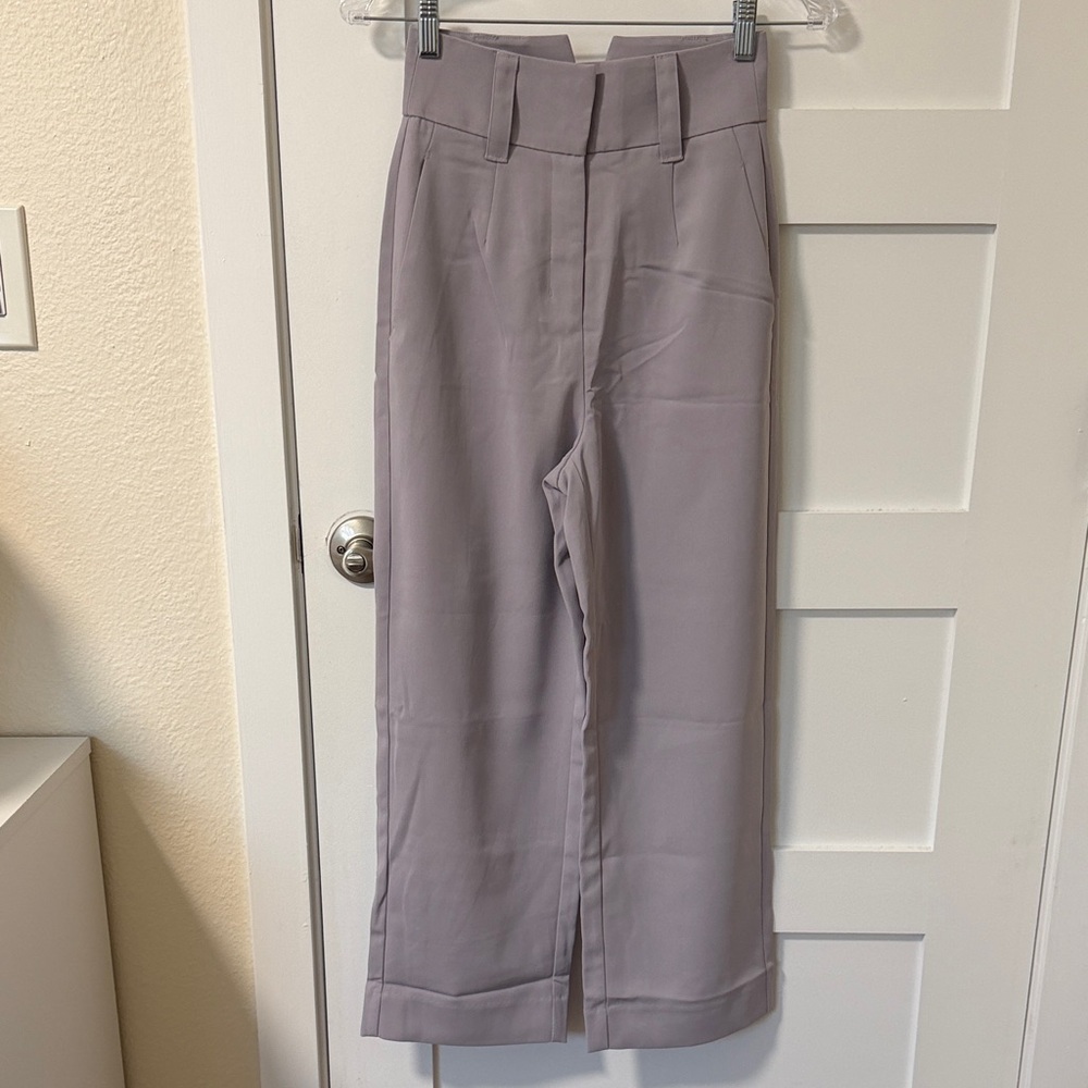 Love Bonito High Rise Lavender Wide-Leg Trousers size XS
